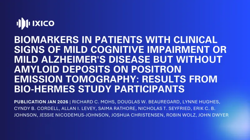 Biomarkers in patients with clinical signs of mild cognitive impairment or mild Alzheimer's disease but without amyloid deposits on positron emission tomography Jan 2026